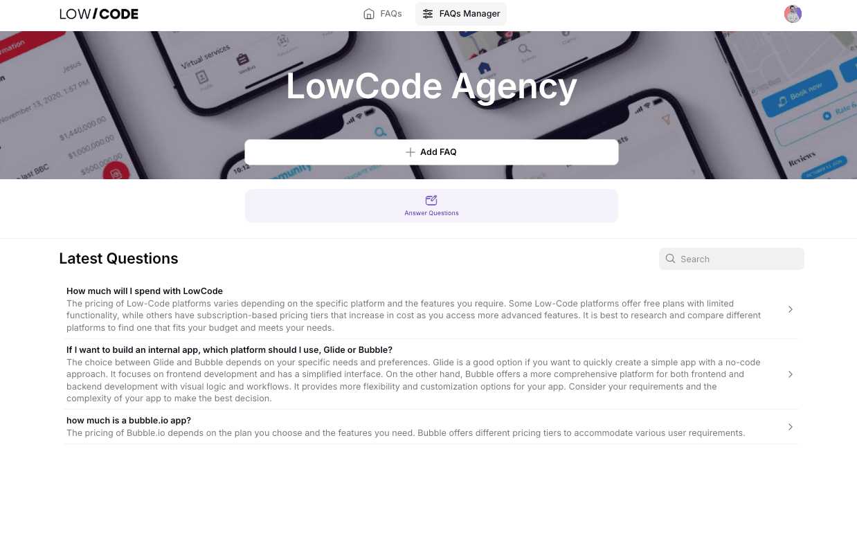 LCA FAQs screenshot 1