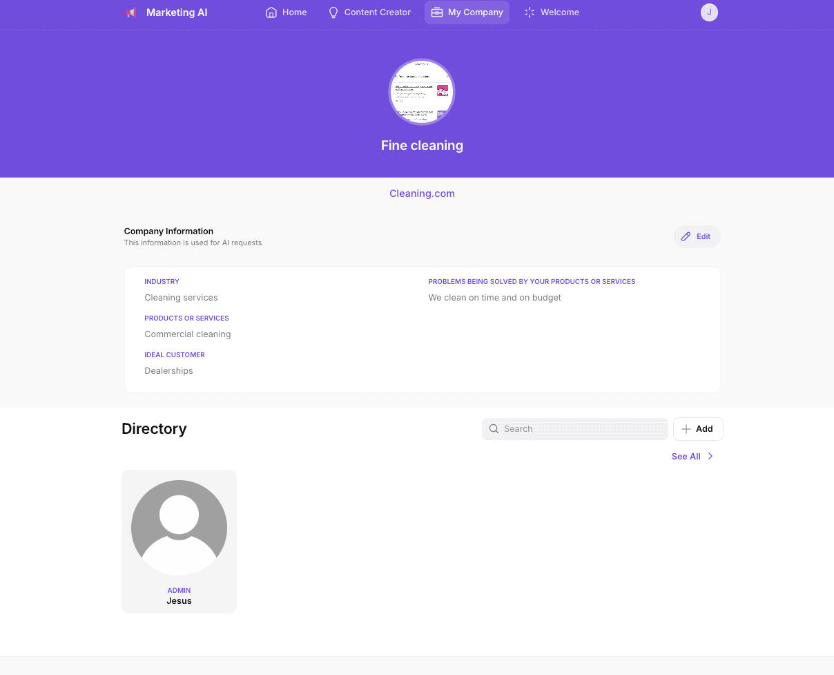 Marketing AI Content Generator screenshot 1