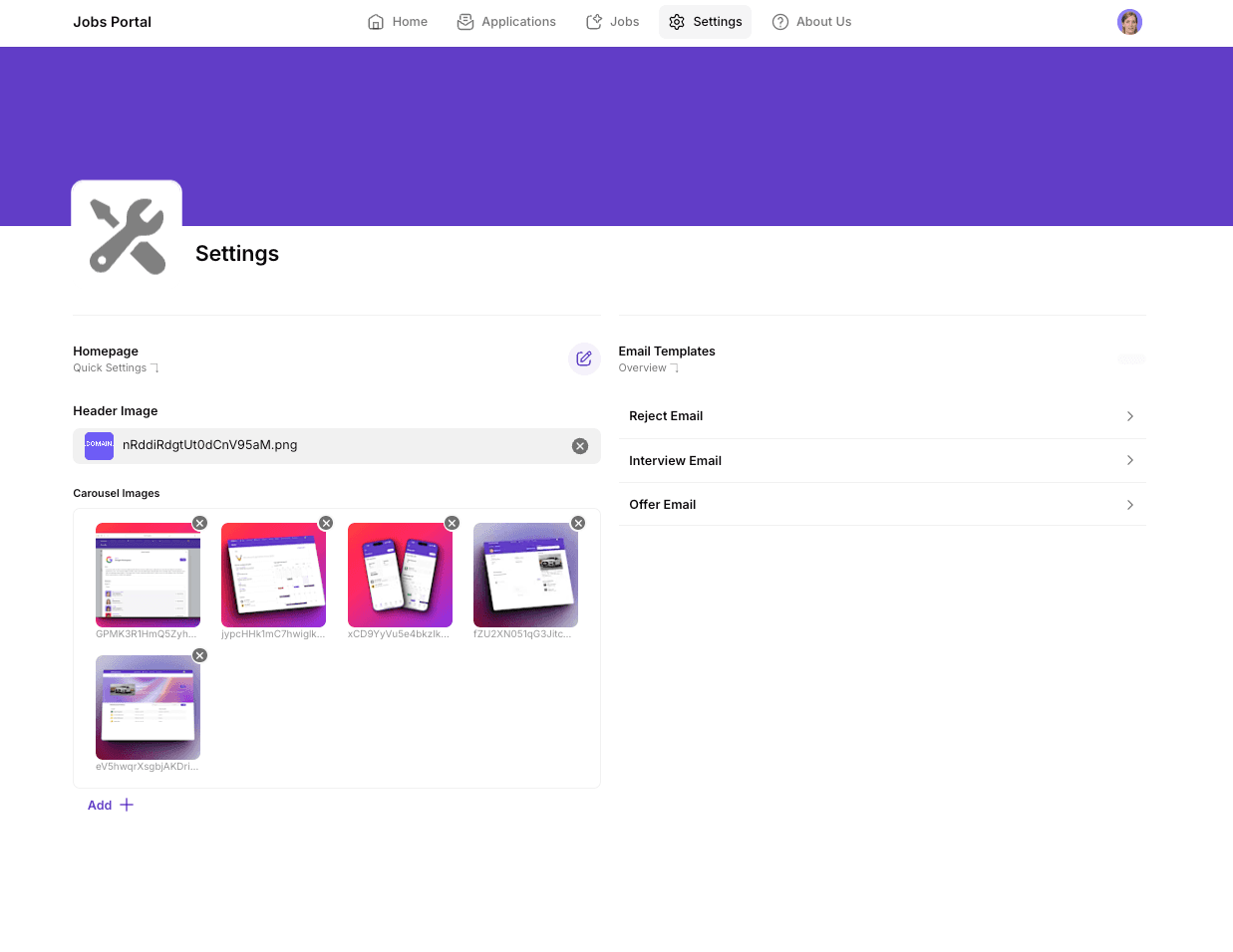 Screenshot of Jobs Portal - HR & Recruiting Glide template